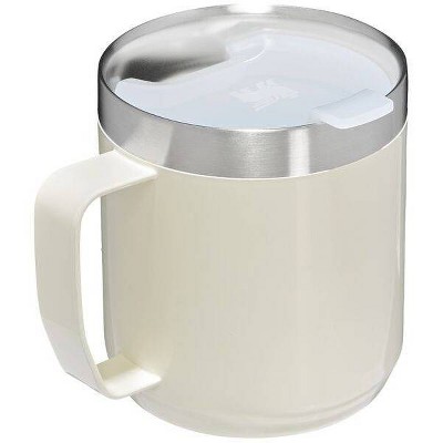 Stanley 12oz Stainless Steel Classic Legendary Mug - Cream Gloss: Insulated Travel Mug for Hot & Cold Beverages, Dishwasher-Safe