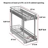 Hold N’ Storage Pull Out Cabinet Organizer 2 Tier – Heavy Duty Metal with Lifetime Limited Warranty - Anti Rust Chrome Finish - 2 of 4