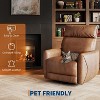 Power Swivel Recliner - Faux Leather Glider w/ Charging Port & Padded Backrest for Living Room & Nursery - 2 of 4
