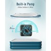 Ezyrest Queen Air Mattress with Built-In Pump – 18" Green/White Durable Raised Air Bed - 3 of 4