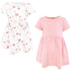 Luvable Friends Hudson Baby Short-Sleeve Dresses 2pk Set - 1 of 2