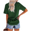 asual Pleated Womens Tee Loose Fit Cotton Top Half Or Three Quarter Sleeve - 3 of 4