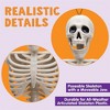 Joyfy 16” Halloween Full Body Poseable Skeleton, Human Plastic Bone with Movable Joints for Haunted House Graveyard Prop Party Decor (2pcs, Original) - 2 of 4
