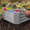 Raised Garden Bed Plant Holder Kit - Adjustable Galvanized Iron Planter Box for Growing Flowers, Vegetables, Fruits, and Herbs by Nature Spring - 2 of 4