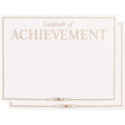 Best Paper Products 48-Pack Gold Foil Certificates of Achievement Award Paper Sheets, A4 Letter Size 8.5 x 11 in