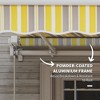 PAGED Retractable Awning Adjustable Window Awning UV Resistant Fabric Aluminum Frame for Deck, Gardens, Yard - 2 of 4