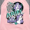 Girls' - Disney - Pop Art Your Voice Ariel! Shirt Tail Raglan Graphic T-shirt - 2 of 4