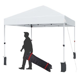 Pop Up Canopy, Commercial Instant Canopy Tent with One Push Setup, Easy Outdoor Sun Shade with Roller Bag - 1 of 4