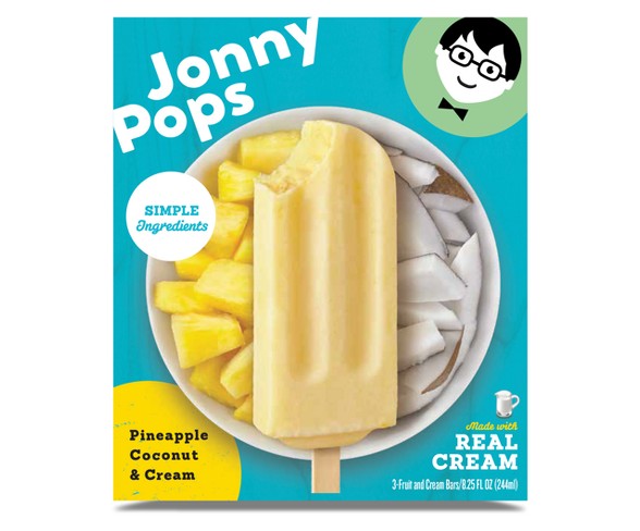 Jonny Pops Pineapple Coconut & Cream Ice Cream Bars - 3pk