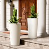 DSVIMOY 2PCS 23.6" Tall Planter for Outdoor, Round Decorative Planters for Indoor/Outdoor, Patio, Balcony - 3 of 4