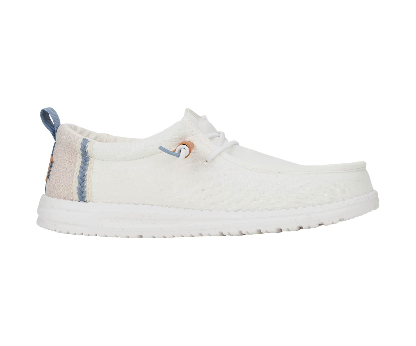 HEYDUDE Men Wally Craft Linen, White/Stone Grey, 10, цвет: Белый — фото 1