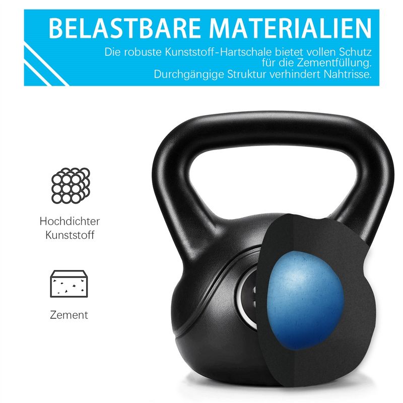 Yaheetech Kettlebell HDPE Coated Kettle Bells for Home Gym, 4 of 9