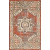 Rustic Medallion Polypropylene Blue Indoor Runner Rug by Blue Nile Mills - 2 of 4