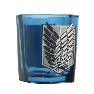 Just Funky Attack on Titan Survey Corps Logo 1.5oz Blue Square Shot Glass - 1 of 4