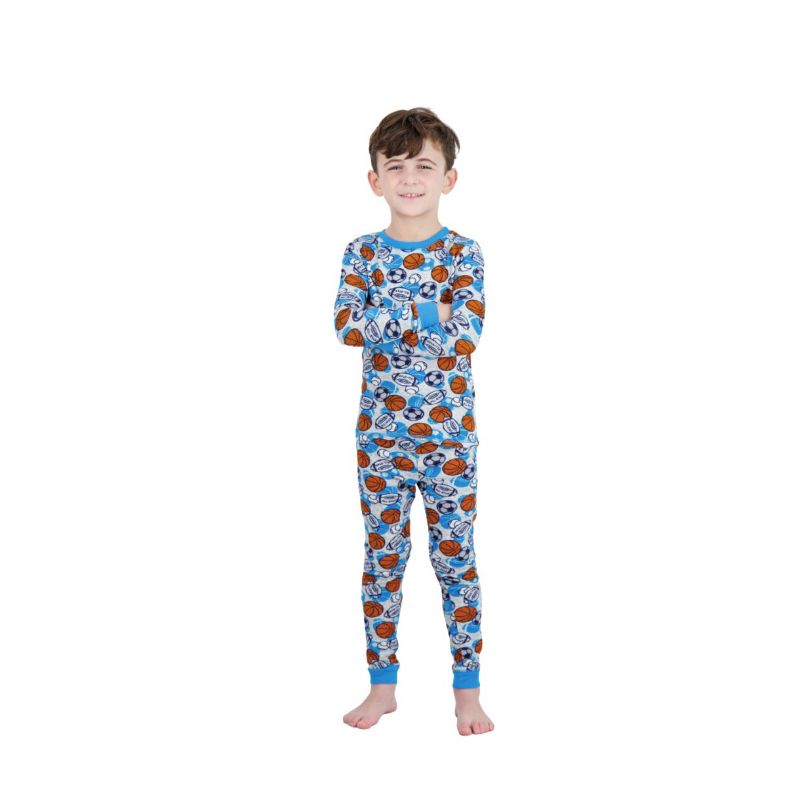 Sleep On It Boys 2-Piece Super Soft Jersey Long Sleeve Snug-Fit Pajama Set, 3 of 8