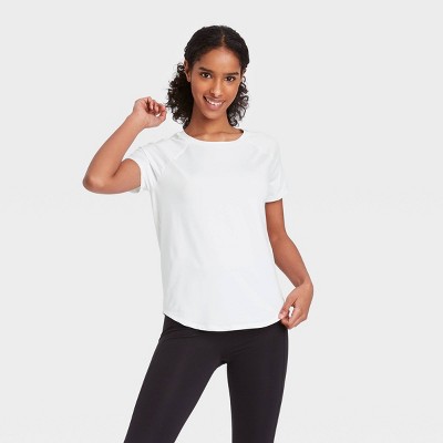Women&#39;s Essential Crewneck Short Sleeve T-Shirt - All in Motion&#8482; White XL