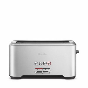 Breville Bit More Toaster 4 Slice Brushed Stainless Steel BTA730XL: 1800W, Stainless Steel, 1-Year Warranty, 7.6" Height - 1 of 4
