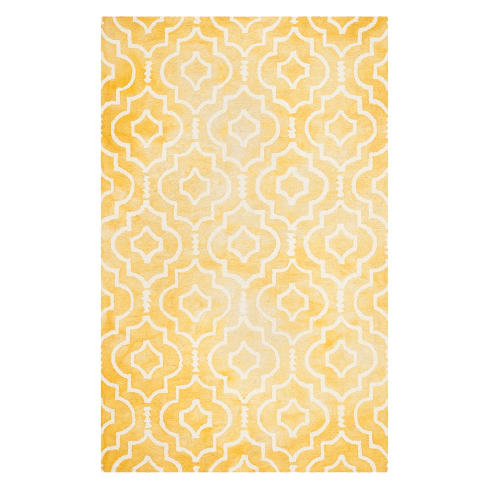 4'x6' Alyson Accent Area Rug Gold/Ivory - Safavieh