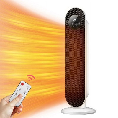 SUGIFT 1500W Electric Oscillating Ceramic Tower Space Heater, White