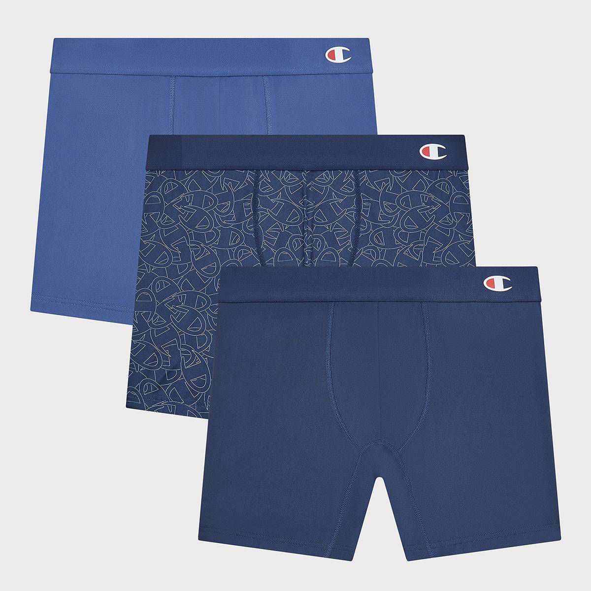 Champion Men's Authentic Originals 3pk Wicking Boxer Briefs - thumbnail 4