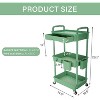 MaseiKar Rolling Utility Cart with Drawer, Utility Cart Made of Multifunctional Storage Organizer Tool for Kitchen, Bathroom, Living Room, Office - 3 of 4