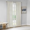 YNXARIA 37x84" Room Darkening Metallic Printed Poly Velvet Window Panel Pair£¬White/Gold(2 Pc Panel) - 2 of 4