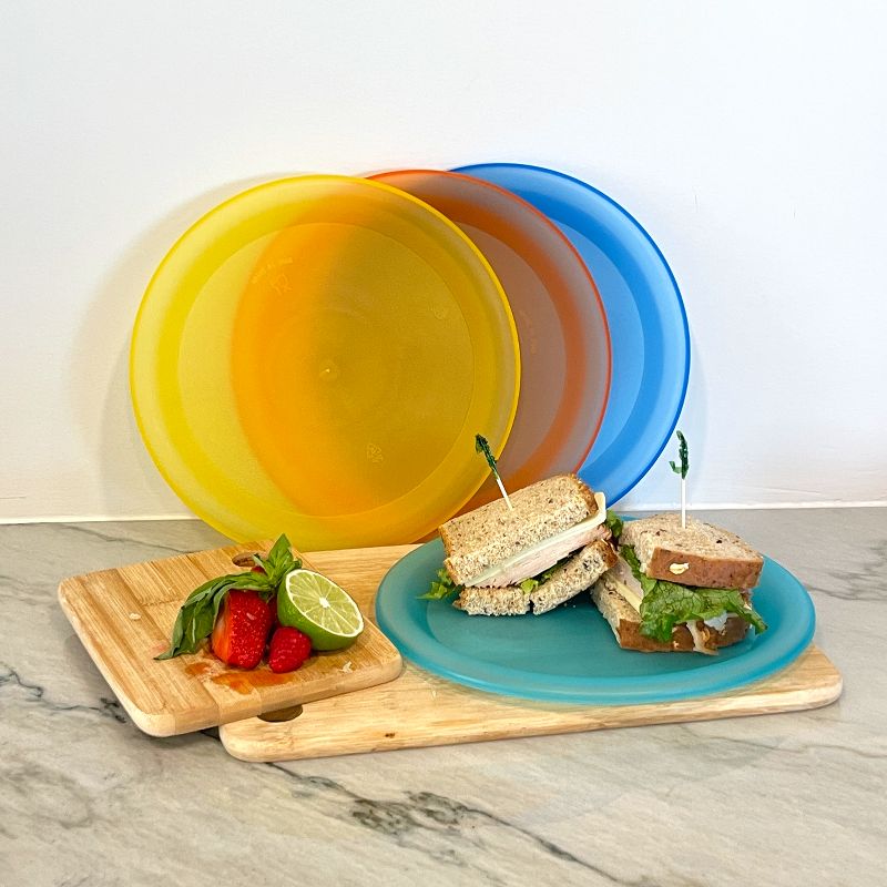 Lexi Home 10 in. Colorful Plastic Reusable Dinner Plates (Set of 6), 5 of 7
