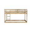 YOOCOZZ Twin over Twin Solid Rubber Wooden Floor Bunk Bed with Ladder - 3 of 4