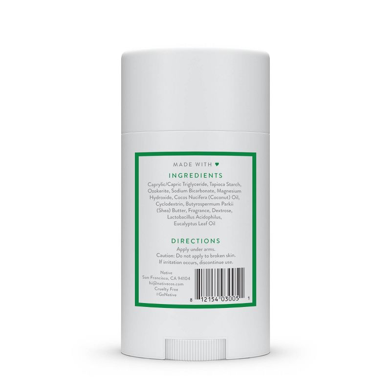 Native Deodorant - Eucalyptus &#38; Mint - Aluminum Free - 2.65 oz, 3 of 10