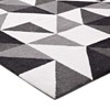 Modway Kahula Geometric Triangle Mosaic 8x10 Area Rug In Black, Gray and White - 2 of 4
