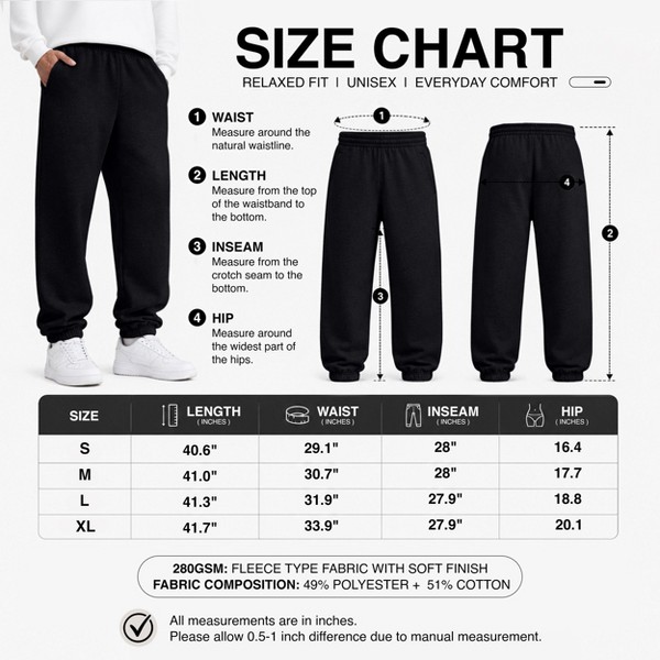 Sweatpants de forro polar unisex, corte recto con bolsillos 6