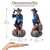 Western Skeleton Gunslinger Statue Figurine, 10" Gothic Cowboy Wild West Home Decor| OrnamentallyYou - 3 of 4