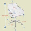 Velvet Office Desk Chair, Modern Home Desk Chair with Wheels , Vanity Chairs for Living Room, Bedroom,Study Room - 3 of 4