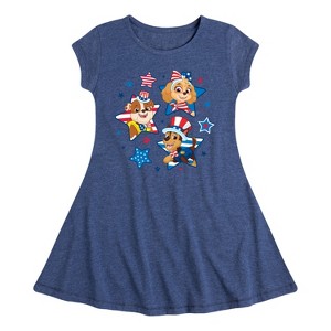 Girls' - Paw Patrol - Americana Fit & Flair Cap Sleeve Dress - 1 of 4