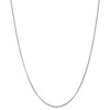 Black Bow Jewelry 0.9mm, 14k White Gold, Solid Curb Chain Necklace - 3 of 4