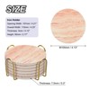 Unique Bargains Sandstone Style Cork Base Drink Coasters with Holder 6 Pcs - 2 of 3