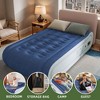 Twin Bed Mattress with  Pump and Integrated Pillow, 17 Inch Elevated Inflatable Bed with Carrying Bag and Patch Tools for Home Camping - 3 of 4