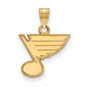 Black Bow Jewelry 14k Yellow Gold St. Louis Blues NHL Small Pendant - 1 of 3