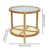YIYIBYUS Round Coffee Table Modern Engineered Wood Living Room Table Center Table with Storage - 3 of 4