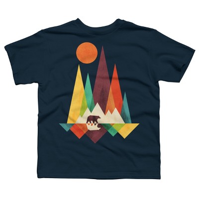 Boy's Design By Humans Mountain Bear By radiomode T-Shirt