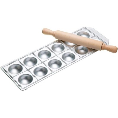 Imperia 12-Square Ravioli Maker by Cucinapro 127-12 with Rolling Pin ...