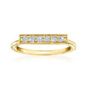 Pure Collection by Ross-Simons 0.25 ct. t.w. Lab-Grown Diamond Bar Ring in 18kt Gold Vermeil - 1 of 4