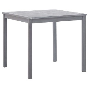 vidaXL Patio Table, Gray 31.5"x31.5"x29.1" Solid Acacia Wood - 1 of 4