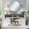 Mastgoal TV Stand for 75inch TVs with Sliding Door, Adjustable Shelf & Storage, 32inch Tall Modern Media Console for Living Room - 4 of 4