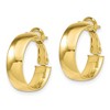 Black Bow Jewelry 6mm Polished Omega Back Round Hoop Earrings in 10k Yellow Gold, 18mm - 2 of 4