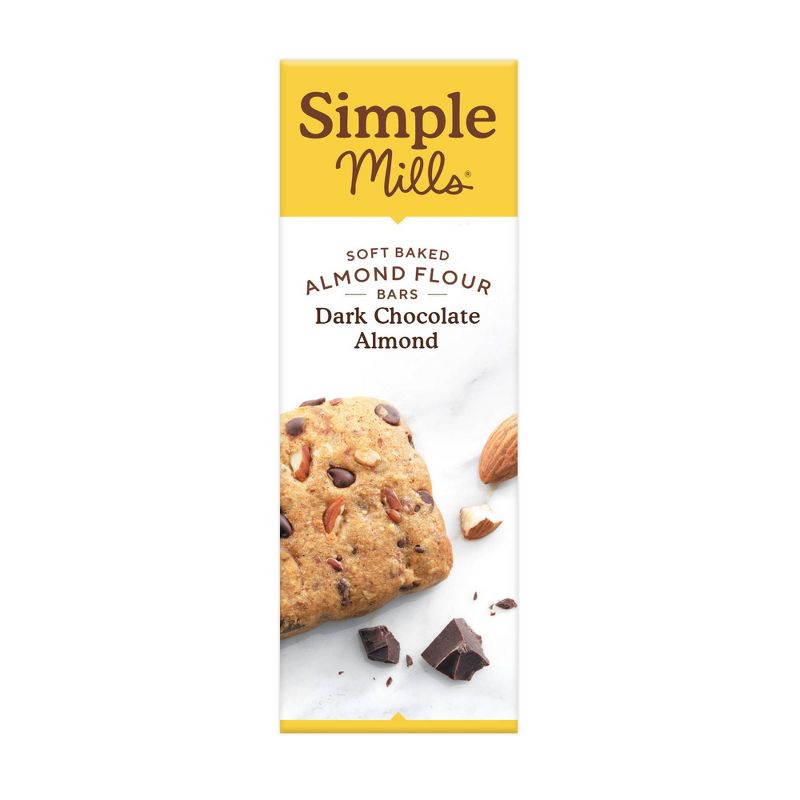 Simple Mills Gluten Free Dark Chocolate Almond Soft-Baked Almond Flour Bars - 5ct, 6 of 7