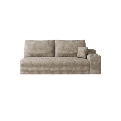 168" Cloud Sectional Couch,Modern Modular Sofa with Deep Seat, Upholstered Couches,Camel (Plush Corduroy Fabric)