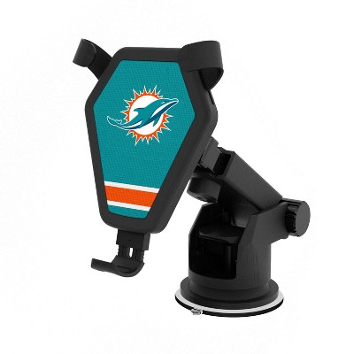 Keyscaper Miami Dolphins Stripe 10-Watt Wireless Car Charger
