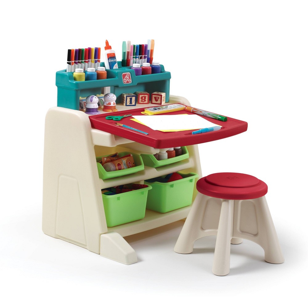 Step2 Flip & Doodle Easel Desk with Stool