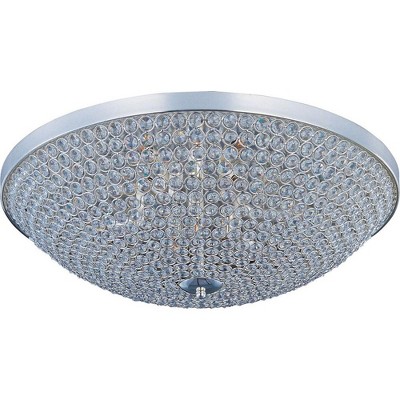 Maxim Lighting Glimmer 6 - Light Flush Mount In Plated Silver : Target